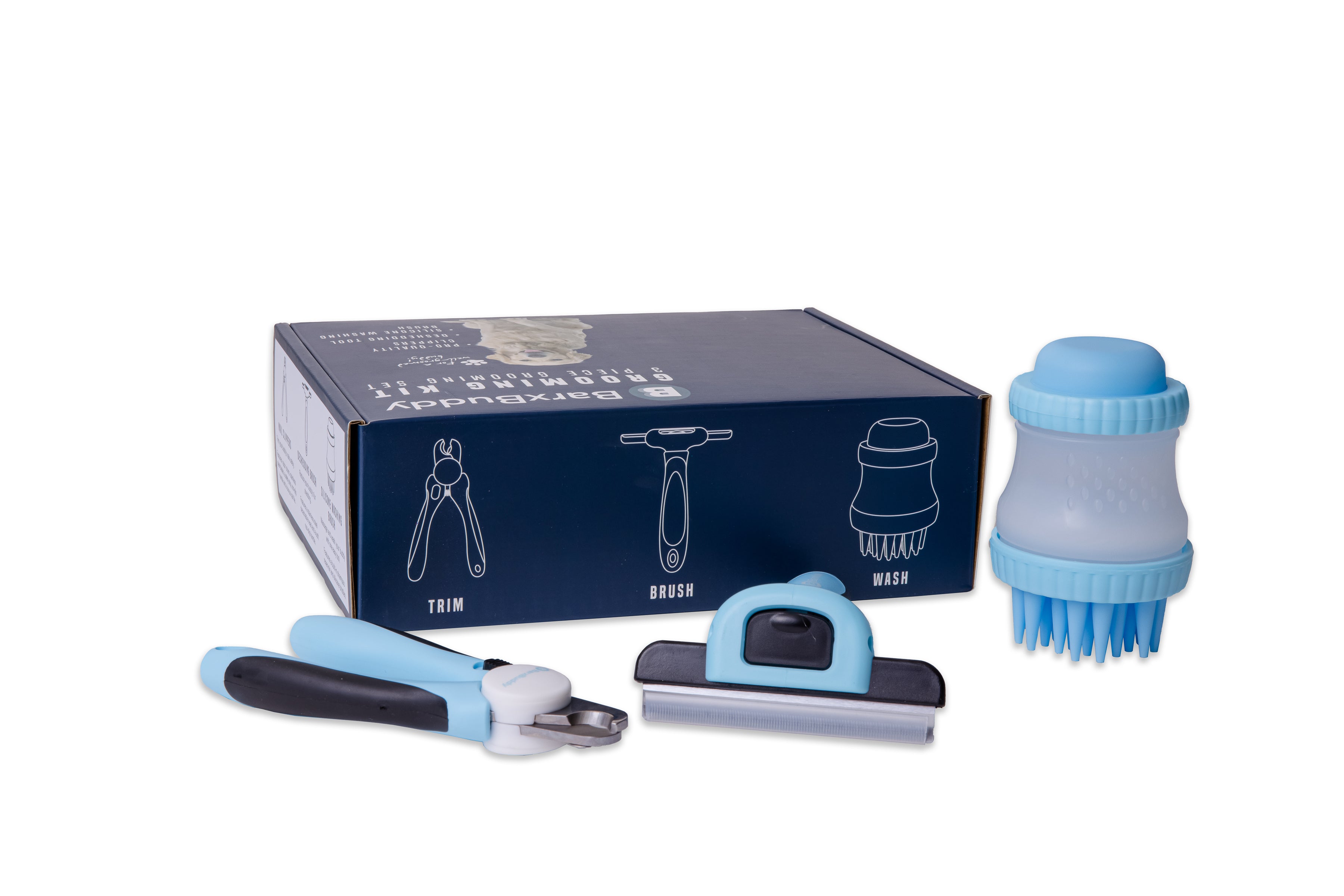 BarxBuddy Dog Grooming Set - 3 Piece Dog Grooming Kit